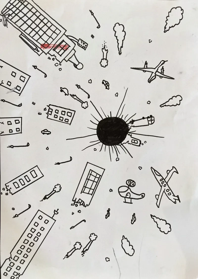 Exploding city black hole