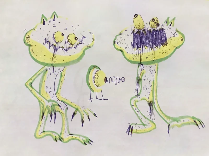 Tall yellow monsters with claws