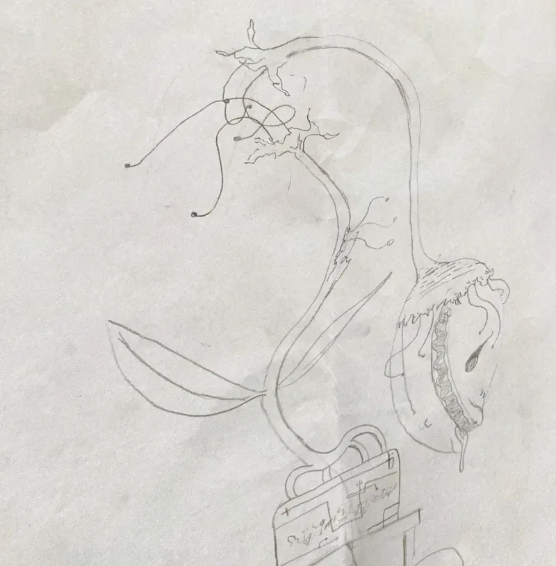Pencil carnivorous plant