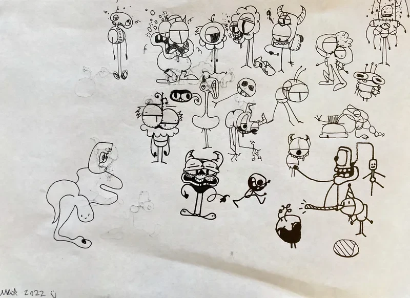 Black ink creature sheet 2022