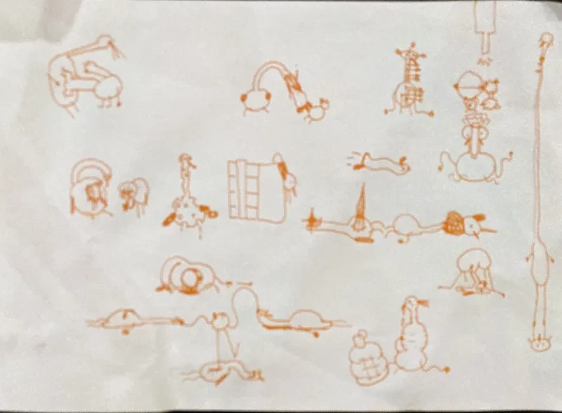 Orange pen gadget creatures