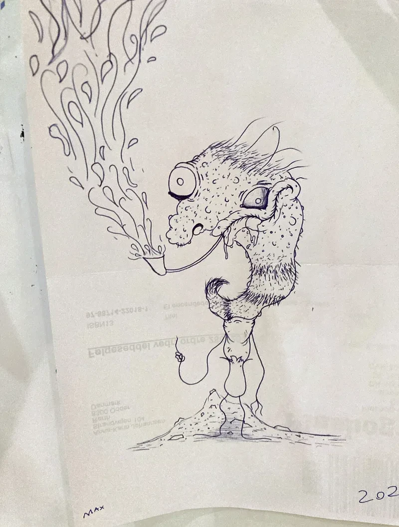 Smoke breathing fuzzy creature