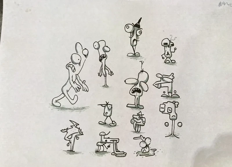 Pencil character model sheet
