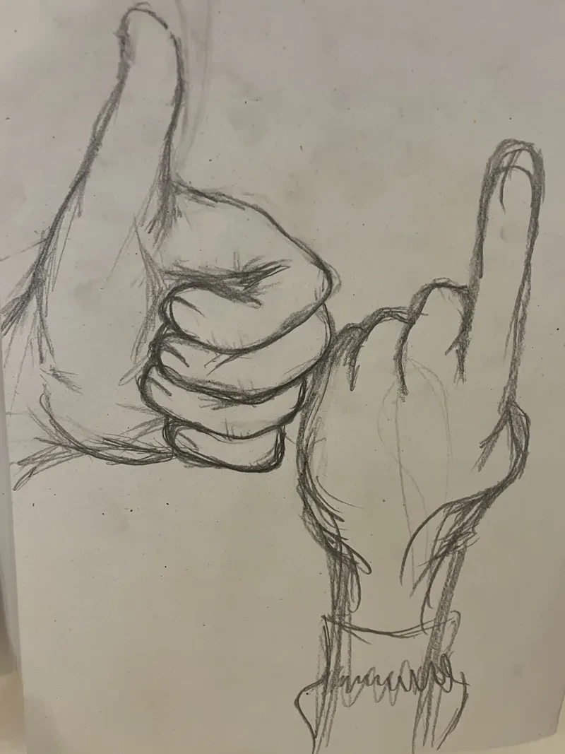 Pencil hand studies