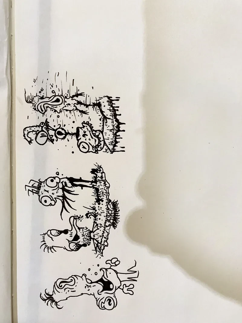 Ink creatures on floating roots