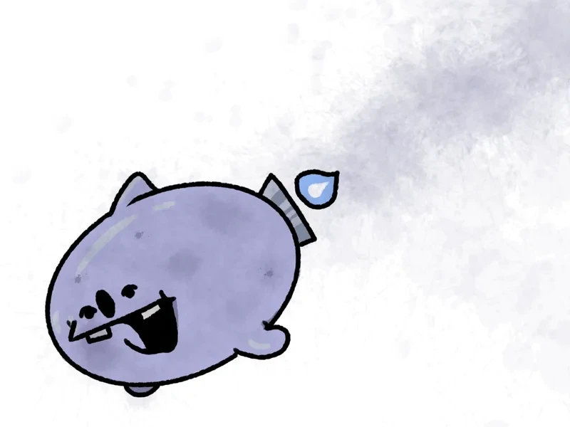 Blue cat blob