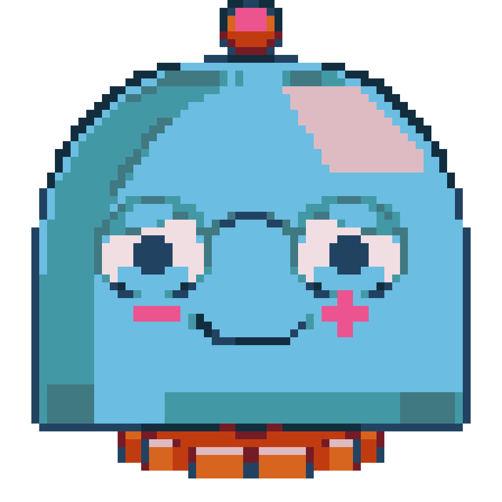 Pixel robot dome sad