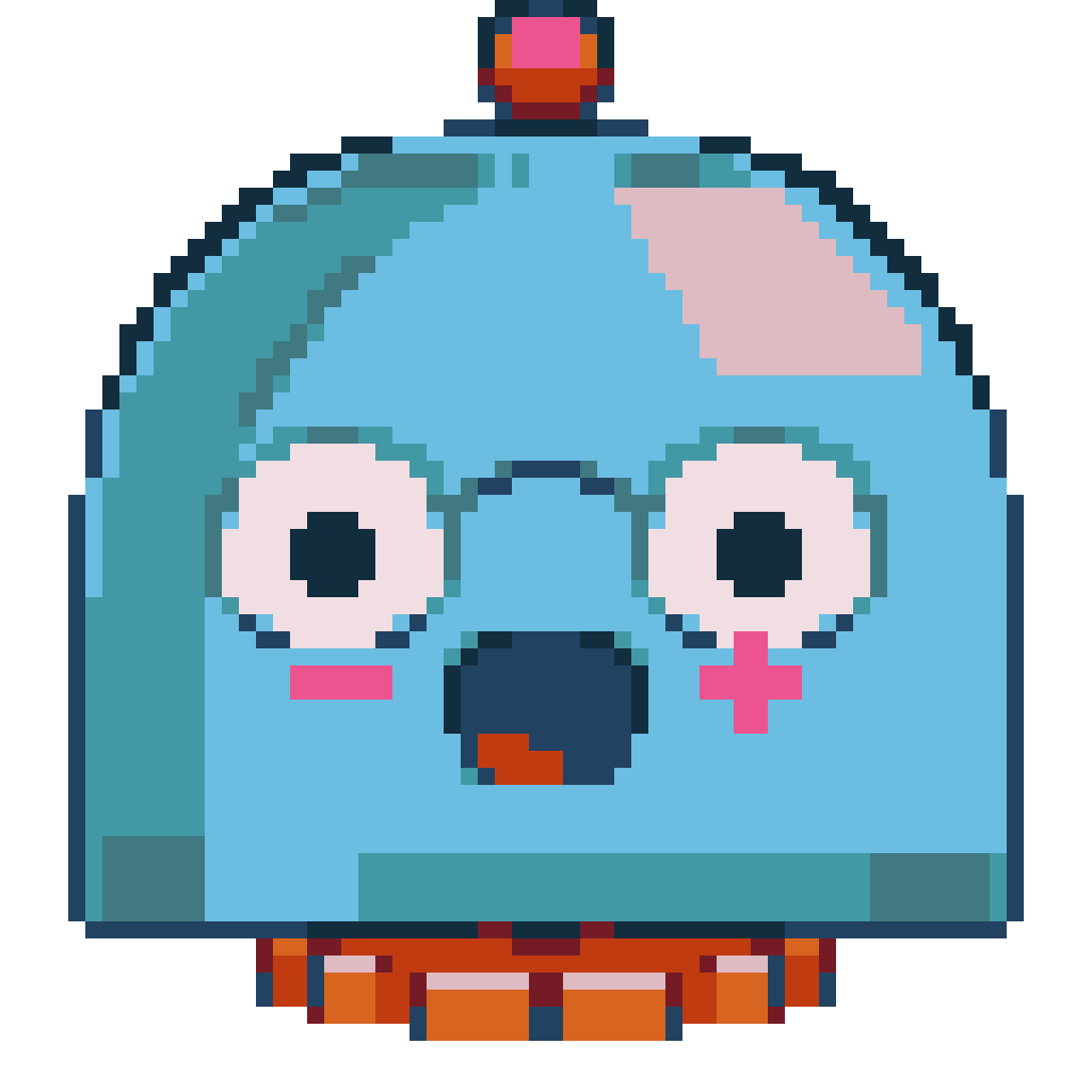 Pixel robot dome surprised